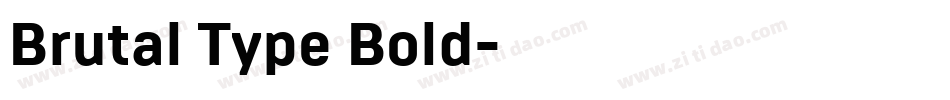 Brutal Type Bold字体转换